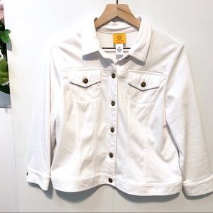 Ruby Rd. White Jean Jacket